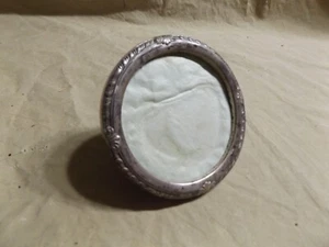 Vintage Antique Signed SB Sterling Silver Round Picture Frame No Glass Tarnished - Picture 1 of 6