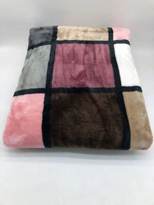 Gözze Kuscheldecke 150x200 Cashmere-Feeling Altrosa/Taupe/Beere 500g/m² - Bild 1 von 4