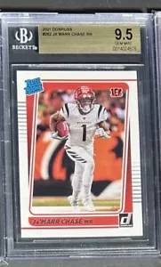 JaMarr Chase 2021 Panini Donruss Rated Rookie Card RC Graded BGS 9.5 Gold - Bild 1 von 2