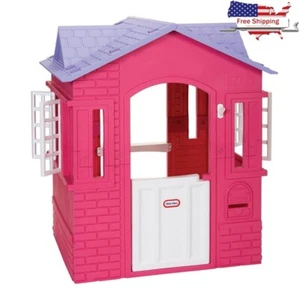 Cape Cottage Playhouse Kids Outdoor Indoor Pretend Playhouse Role Play 2-8 Years - Picture 1 of 9