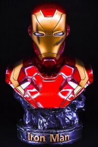  Avengers Iron Man MK46 Damaged 1/2 Bust Statue GK Collectibles Figure New Stock