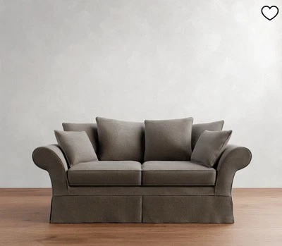 Funda para sofá Charleston, terciopelo de carbono de alto rendimiento diario Foto 1 de 3