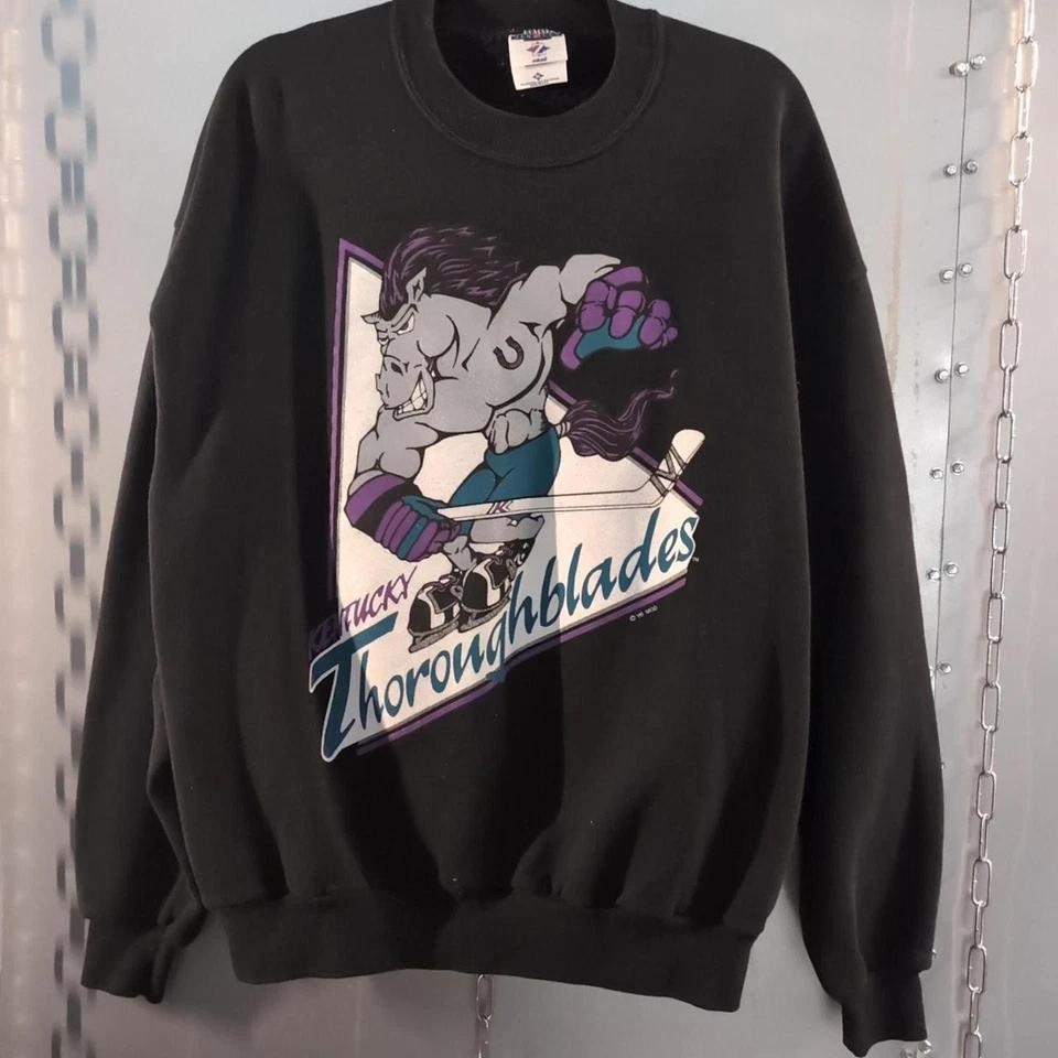 Kentucky Thoroughblades AHL NHL Hockey Team black crewneck sweatshirt VK05946 - Image 1 of 1