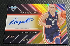 2024 Paige Bueckers 48/50 UCONN Bowman U Best Gold Refractor Autograph #PAA-PB - Picture 1 of 3