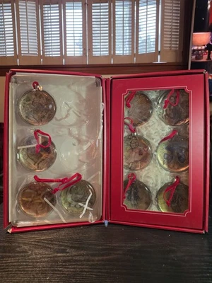 Juego de 10 adornos de vidrio vintage Pottery Barn 12 DÍAS DE NAVIDAD 2009 Foto 1 de 4