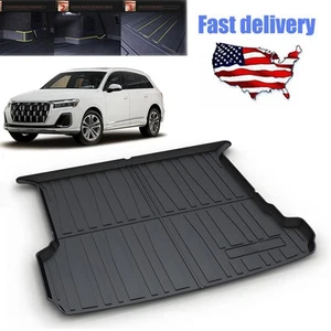 TPO Rear Trunk Tray Liner Floor Mat All-weather for Audi Q7 2015-2024 7seats - Picture 1 of 16