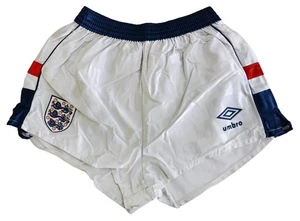 PANTALONES CORTOS INGLATERRA 1987/1990 LOCAL FÚTBOL UMBRO TALLA L NIÑOS - Imagen 1 de 5