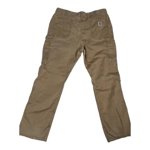 Pantalones de Trabajo Carhartt B324 DKH 38×32 Calce Relajado Caqui Envejecido Carpintero Pantalones - Imagen 1 de 9
