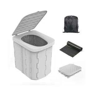 Tragbare Campingtoilette für Erwachsene - Hapoon XL Tragbare Falttoilette mit L... - Bild 1 von 7