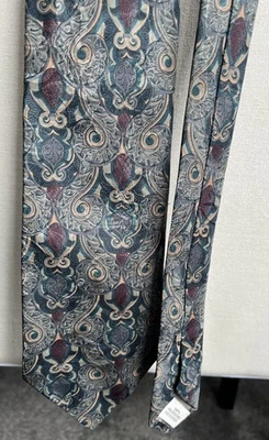 Corbata para hombre River Island azul turquesa multi geométrica vintage estampada Foto 1 de 2