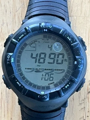 SUUNTO "Advizor" Digital Watch Compass Altimeter Barometer Alarm Chrono, New Bat - Image 1 of 4