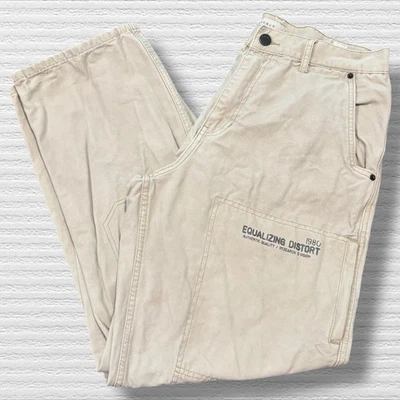 PacSun Men’s Carpenter Pants 34x32 Beige Baggy Fit Utility Workwear Y2K  Foto 1 de 4
