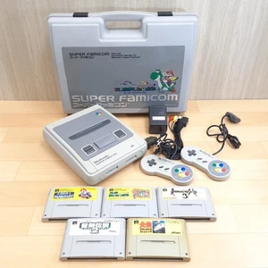 Nintendo Super Famicom console with Mario World case & 5 games JP US DUTY PAID - Picture 1 of 18