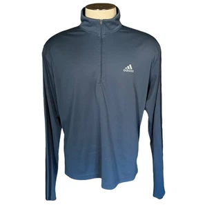 Adidas Gray Vintage '03 1/4 Zip 3 Stripe Knit Mesh Pullover Large - Picture 1 of 7