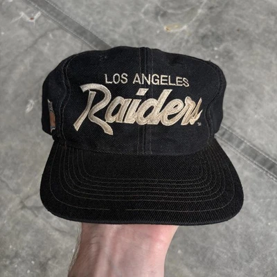 Vintage 90s Los Angeles Raiders Script Double Line Sports Specialties Hat - Bild 1 von 4