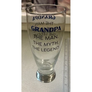 1 ~ Bicchiere birra Pilsner GRANDPA Pub 16 oz L'UOMO, IL MITO, LA LEGGENDA Abby Smith - Foto 1 di 3