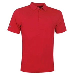 Callaway Golf Mens Tournament Polo Shirt - Tango Red - S - Picture 1 of 3