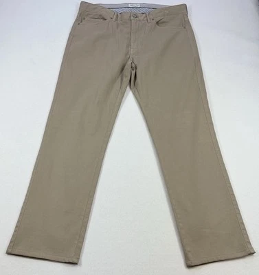 Peter Millar Pants Men's 35x28 Brown Khaki Trouser Cotton Crown Logo Golf Preppy - Image 1 of 4