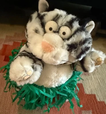 Peluche vintage 1989 B Kliban Cat con falda hawaiana Star Shine 11" Foto 1 de 4