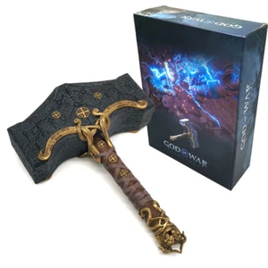 Game God of War Ragnarok Kratos Thorhammer Mjolnir Figure Model Scenes Toy Gift - Picture 1 of 11