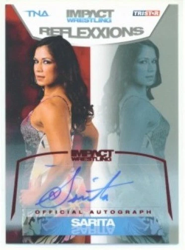 SARITA "RED AUTOGRAPH CARD /25" TNA REFLEXXIONS - Image 1 of 1