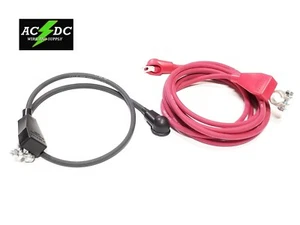 Kit de reubicación de batería, # 4 Awg cable de soldadura HD, poste superior 16'R/4' NEGRO CON BOTAS - Imagen 1 de 9