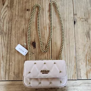 Guess Triana Mini Blush Purse Crossbody Bag New With Tags Metal Chain - Picture 1 of 14
