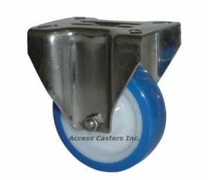 5ASSSPR 5" x 1-1/4" Stainless Steel Rigid Caster, Poly Wheel, 475 lbs Capacity - Picture 1 of 1
