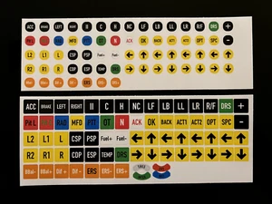 Sim Racing-iRacing-Formula 1/F1/Nascar Button-Keyboard-Keypad Stickers - Picture 1 of 1