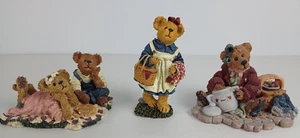 Boyds Bears Lot 3 Figurines Private Issue Special Edition Berriweather Picnic - Picture 1 of 11