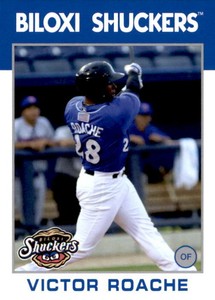 2016 Biloxi Shuckers Grandstand #21 Victor Roache Tampa Florida FL Baseball Card