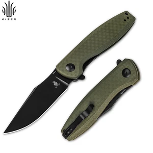 Kizer Crocodile Clip Point Folding Pocket Knife Nitro V Steel G10 Handle V4716M1 - Picture 1 of 10