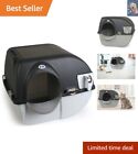 Durable Self Cleaning Litter Box - Regular Size - Chrome Accents & Sifting Grate
