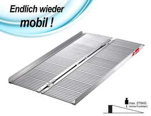 Rollstuhlrampe Klapprampe mobil Auffahrrampe aus Aluminium klappbar von FTsolid - Bild 1 von 17