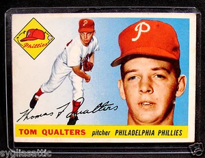1955 Topps-TOM QUALTERS #33 Baseball Card-VG/EX Condition-PHILADELPIA PHILLIES - Picture 1 of 2