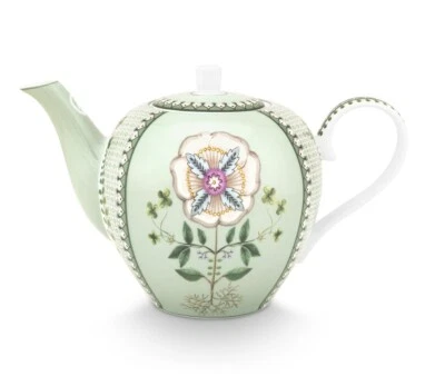 PIP Studio Lily & Lotus Tiles light green Teekanne Porzellan 1,6L - Bild 1 von 3