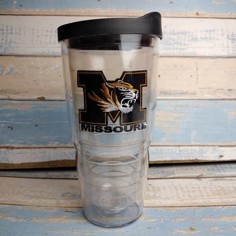 Tervis Missouri Tigers 24oz Double Wall Tumbler Mizzou MU Cup with lid mug Cover