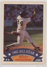 1988 Score Wax Box Bottom All-Star Box Bottoms Rickey Henderson #7 HOF