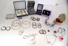 Sterling Silver Rings Earrings Chain Necklaces Pendants  Job Lot 65 Gram