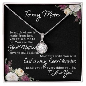 To My Mom So Much of Me Eternal Hope Necklace Message Card - Picture 1 of 20