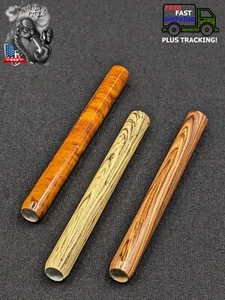 2 Pack: 3" One Hitter Tobacco Smoking Pipe Metal (Wood Look) - Picture 1 of 4