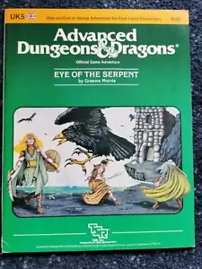 TSR AD&D Original 1984 Game Adventure UK5 Eye of the Serpent 9125 Near Fine - Picture 1 of 1