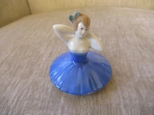 Vintage Porcelain Half Doll Powder Jar Lady Figurine LID ONLY - Picture 1 of 12