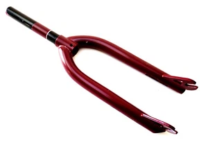 NOS GT Cr-Mo Freestyle BMX Fork 1 1/8" Burgundy 20" Midschool NEW NOS - Picture 1 of 8