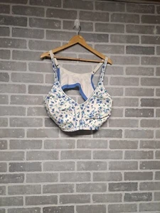 Comfortchoice Womens Floral Wireless Bra Close Front Plus Size 52 C - Picture 1 of 5