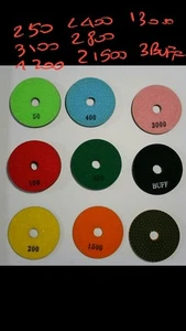 4" Diamond 7 steps polishing pads - Granite Quartz and stone in general - Picture 1 of 1