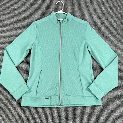 Sudadera Dama Hagen Mujer Pequeña Verde Manga Larga Cremallera Completa Golf Exterior Foto 1 de 4