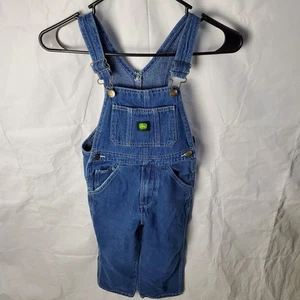 John Deere Overalls Kids 6 Blue Denim Bibs Farm Life Tractor Coveralls Work - Picture 1 of 8