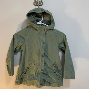 Okie Dokie Little Girls Olive Green Medium Weight Jacket Coat Size 5T Cute - Picture 1 of 6