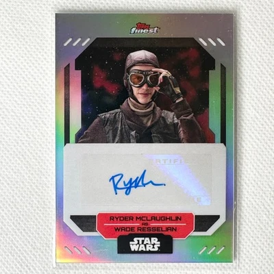 2023 Topps Finest Star Wars Wade Resselian Ryder McLauglin Autograph Refractor - Image 1 of 4